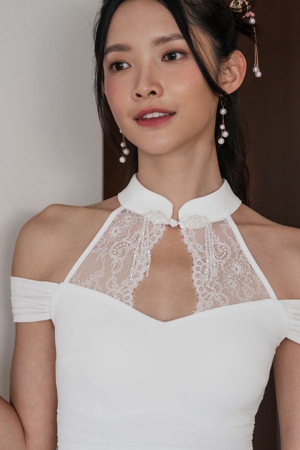 Xuan Off Shoulder Padded Qipao