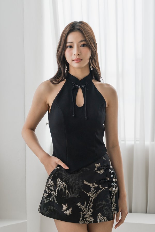 *Premium Luxe* Jie Asymmetrical Qipao Padded Top