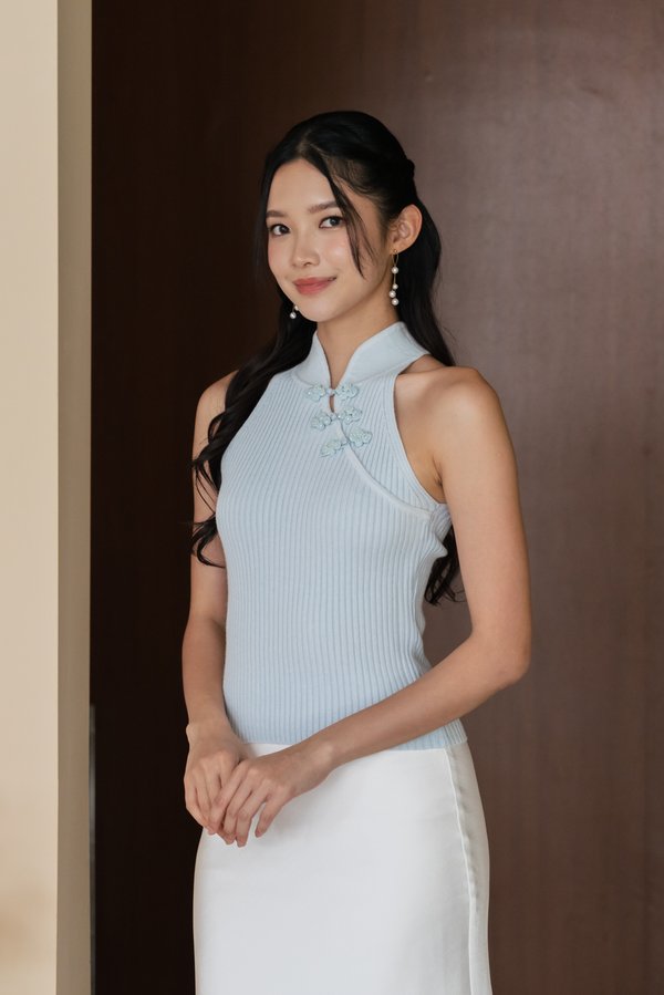 Yun Knit Qipao Top