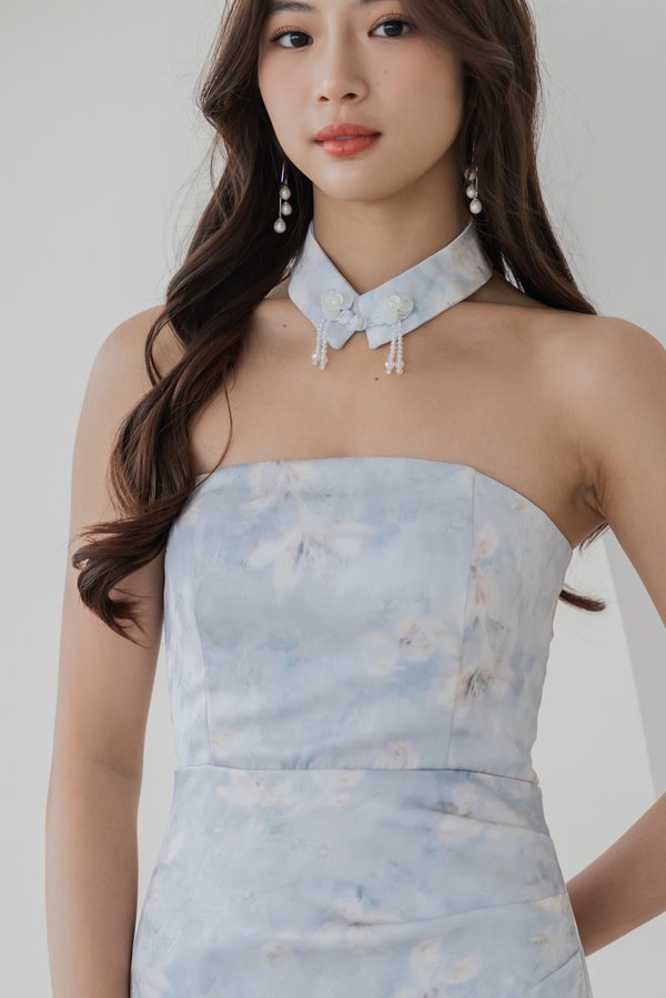 Chen Padded Satin Cheongsam Dress