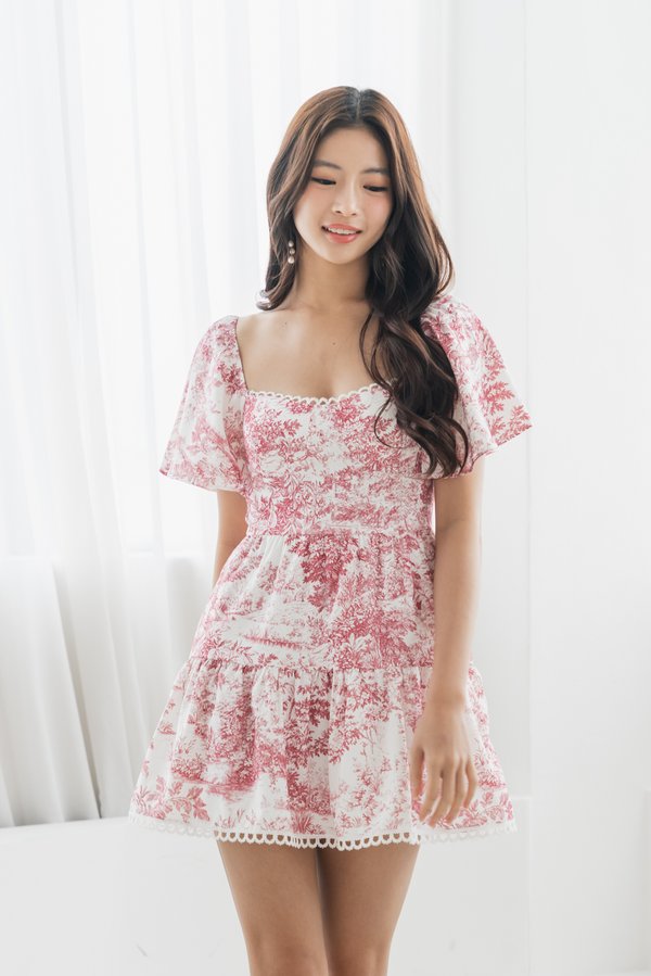 Seorenee Lace Padded Dress