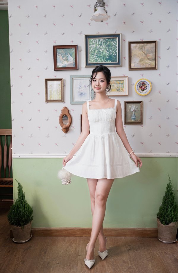 Carlene Padded Lace Mini Dress