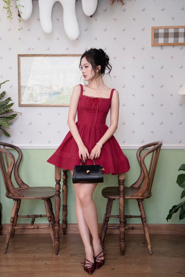 Carlene Padded Lace Mini Dress