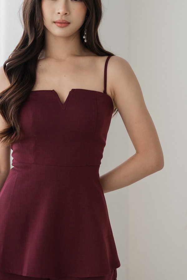 Yara Tweed Flare Padded Top