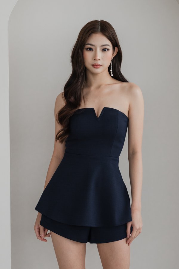 Yara Tweed Flare Padded Top