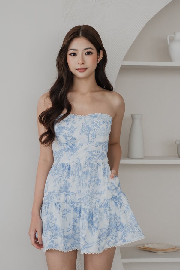 Solene Tube Lace Padded Mini Dress