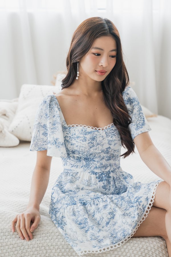 [DEFECT] Seorenee Lace Padded Dress (Light Blue, XL)