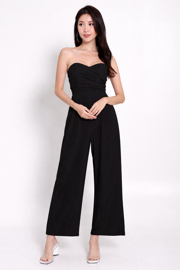 Densy Sweetheart Ruched Jumpsuit