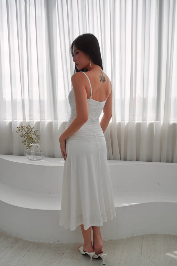 [DEFECT] Bailey Scoop Neck Padded Dress (White, S)