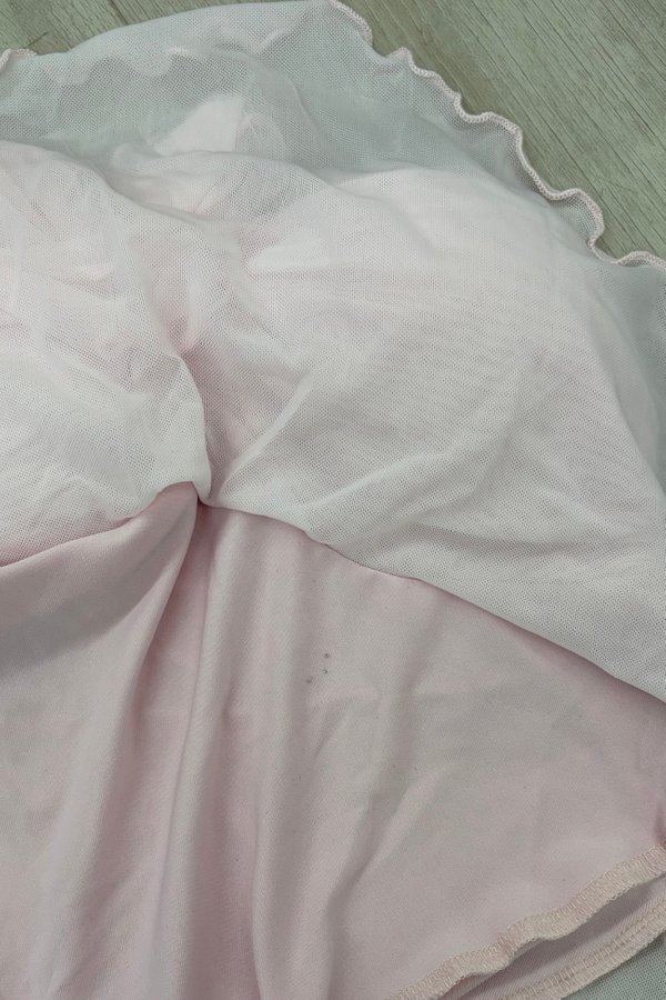 [DEFECT] Hera Mesh Self Tie Padded Tube Top (Petal Pink, XS)