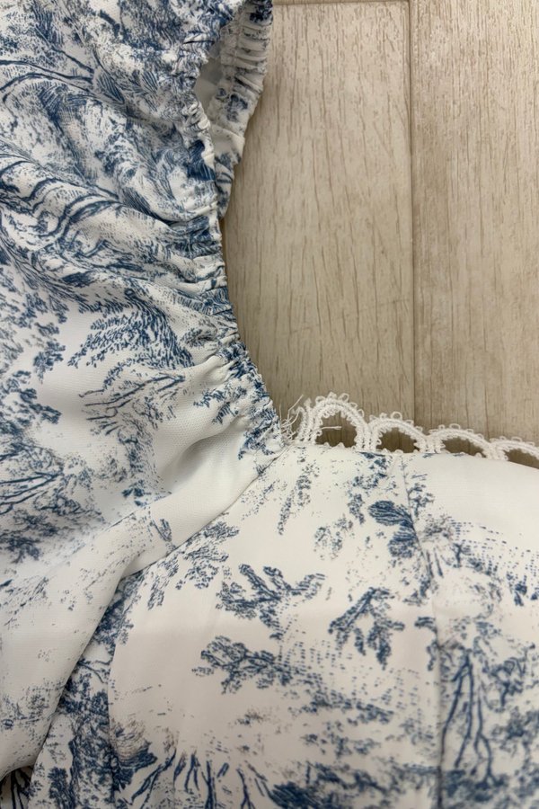 [DEFECT] Seorenee Lace Padded Dress (Light Blue, XL)