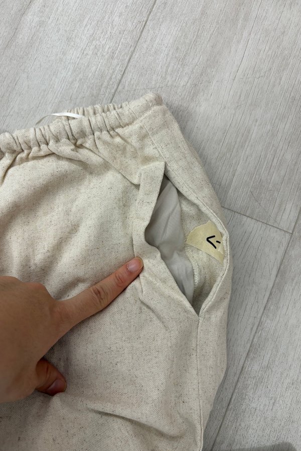 [DEFECT] Dreya Linen Pants (Cream,XS)