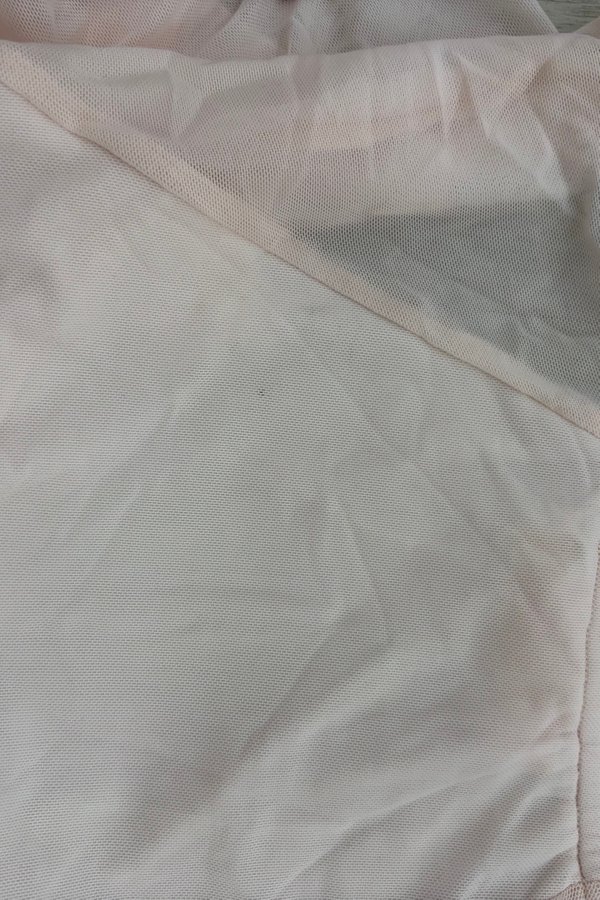 [DEFECT] [Sleeved] Hera Mesh Self Tie Padded Top (Baby Pink, L)
