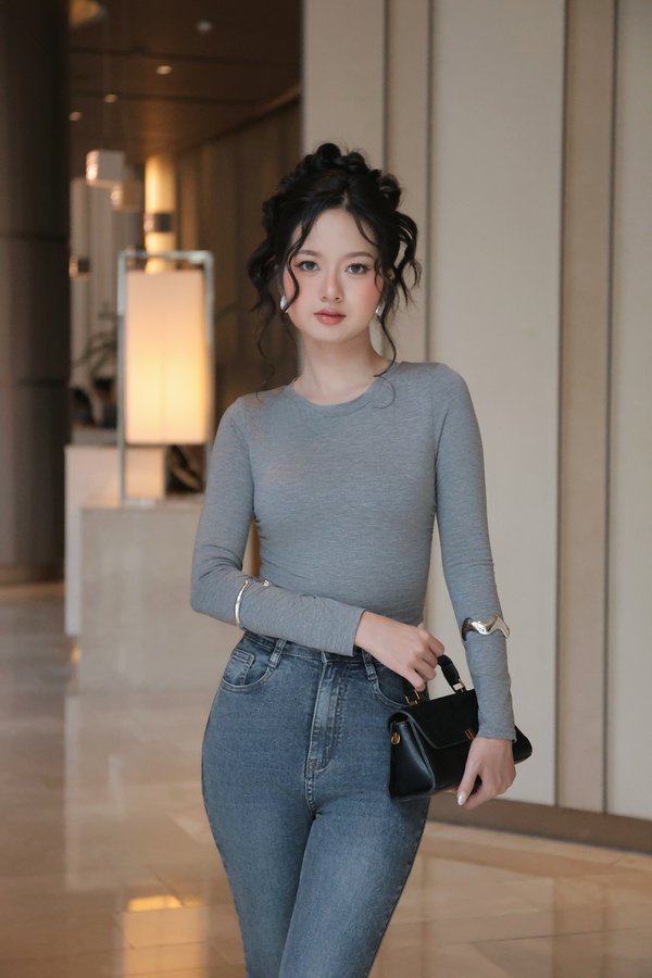 Giada Long Sleeve Padded Top