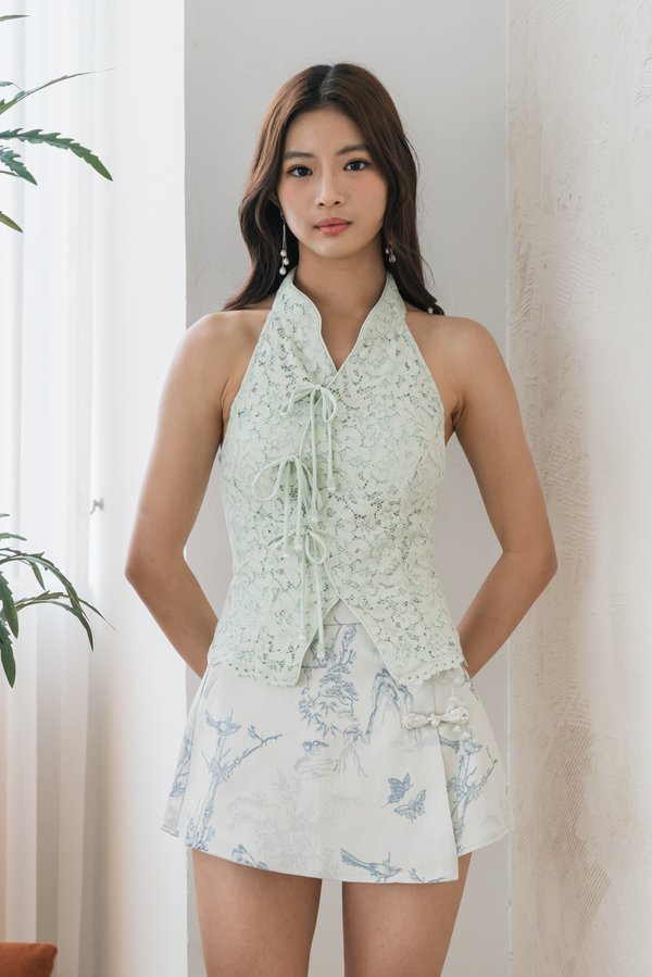 [DEFECT] He Jacquard Mini Skorts (Blue Saphira, S)