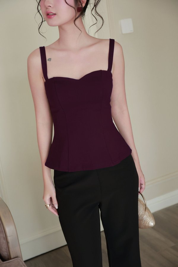 *Luxe* Adella Sweetheart Flare Padded Top