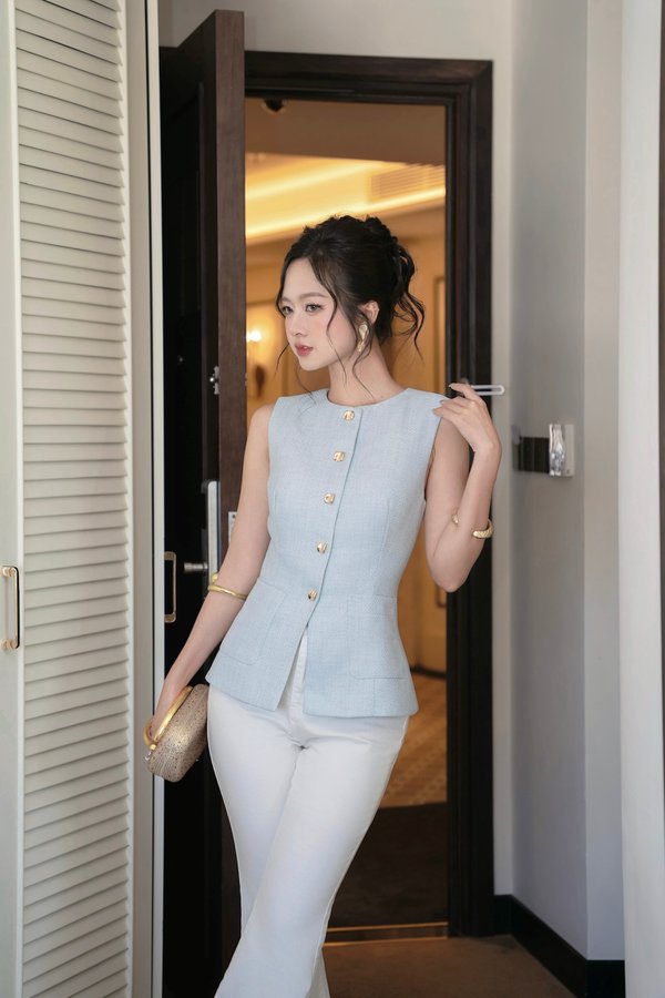 Tayla Tweed Vest Padded Top