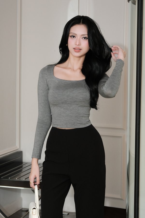 Lily Scoop Neck Long Sleeve Top V2
