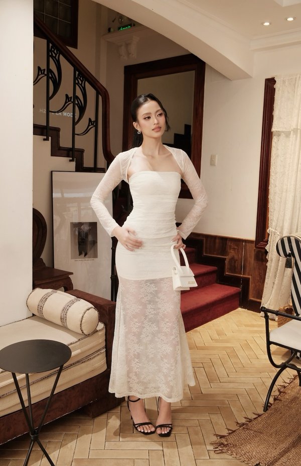 Marisol Mermaid Lace Maxi Padded Dress