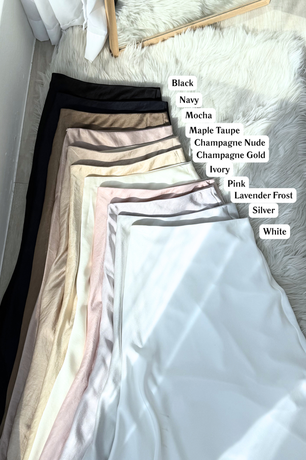 [DEFECT] Luna Satin Midi Skirt