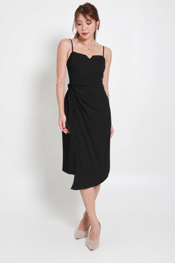 Rafina Wrap Dress (Black)