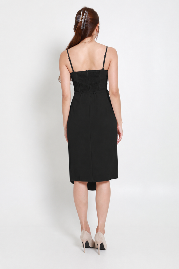 Rafina Wrap Dress (Black)