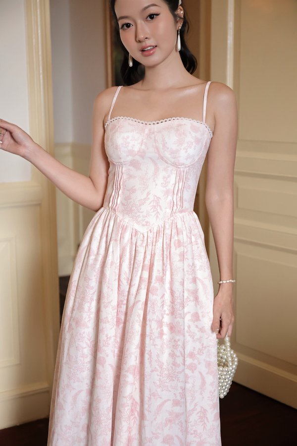 Alaysa Botanique Padded Maxi Dress