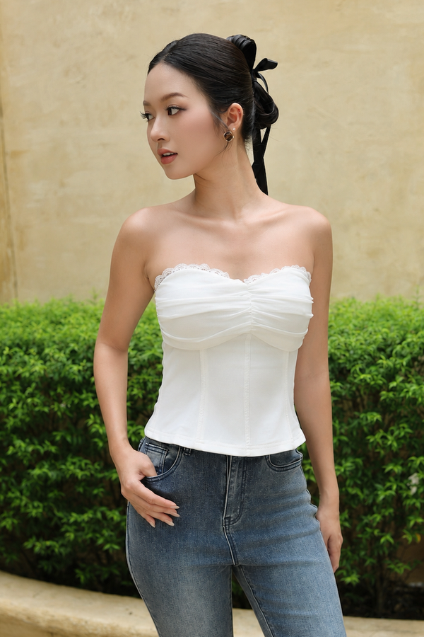 Eliandra Corset Mesh Padded Top