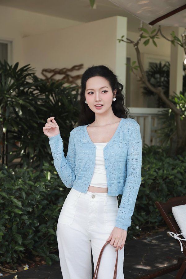 Keona Crochet Knit Cardigan