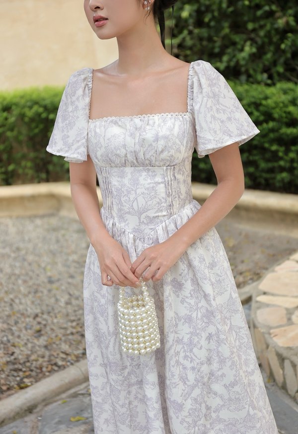 [Sleeved] Arisa Padded Maxi Dress
