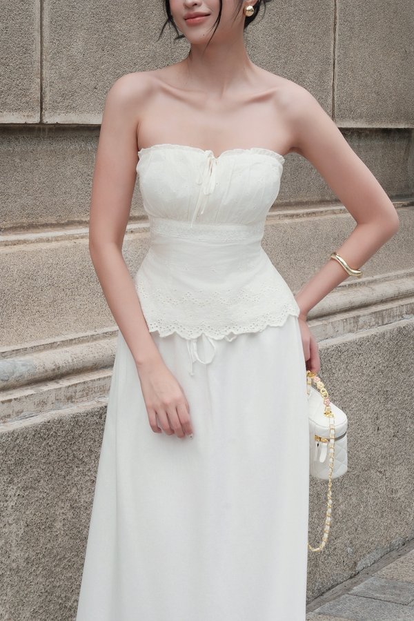 Dahila Cotton Eyelet Padded Top
