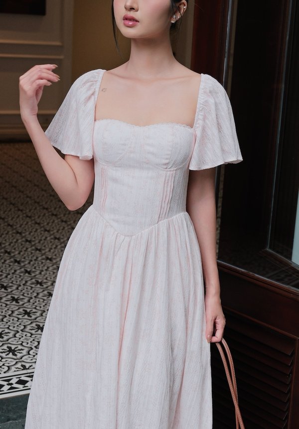 [Sleeved] Arabella Floral Padded Maxi Dress