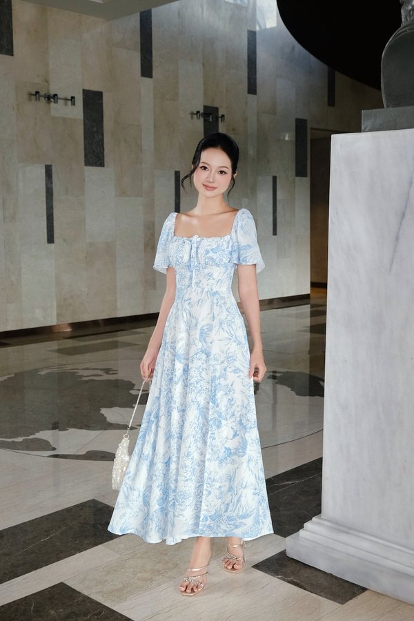 [Sleeved] Madilyn Floral Midi Dress