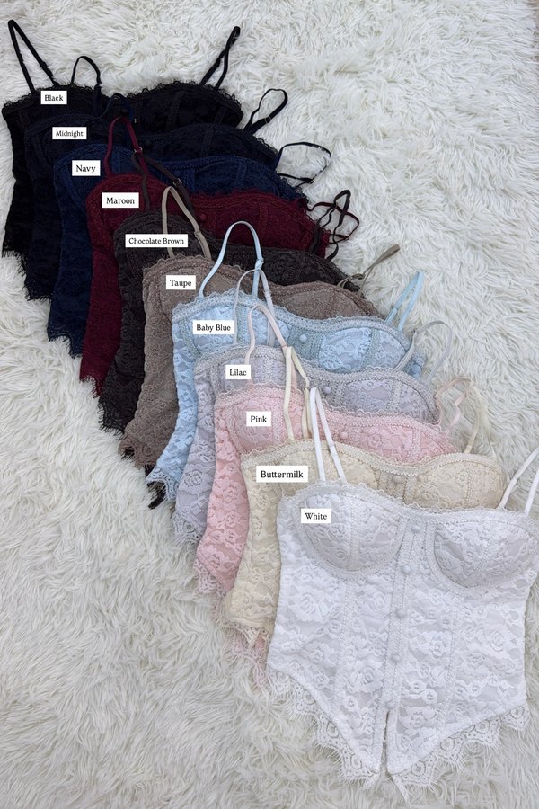 Kailea Lace Velvet Padded Top