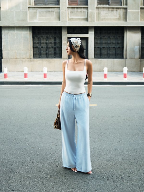 [Petite] Rumi Linen Stripes Pants