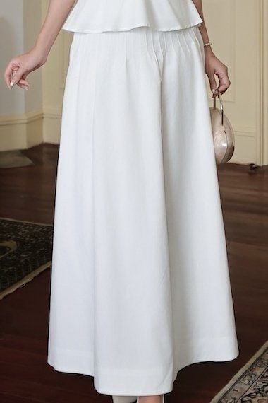 Jaylyn Structured Polyester Maxi Skirt