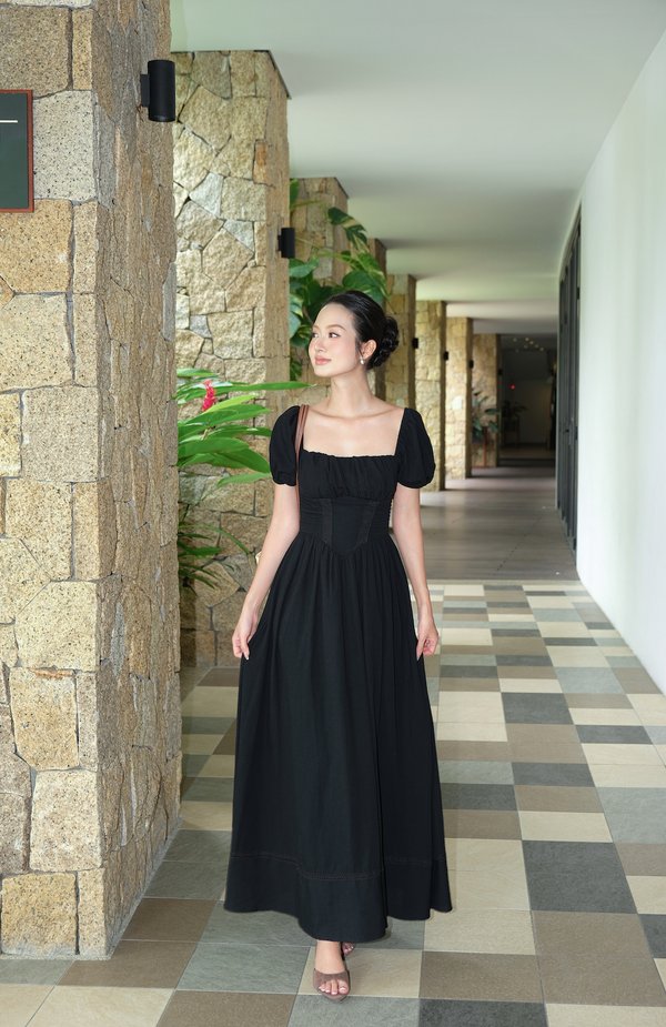 Anastasia Padded Flare Maxi Dress