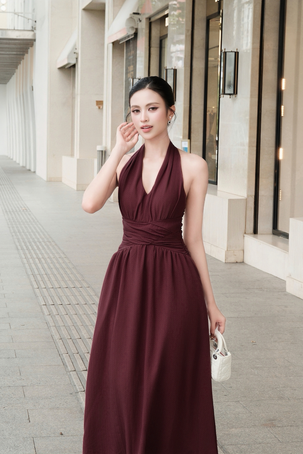 Lavinia Halter Padded Maxi Dress