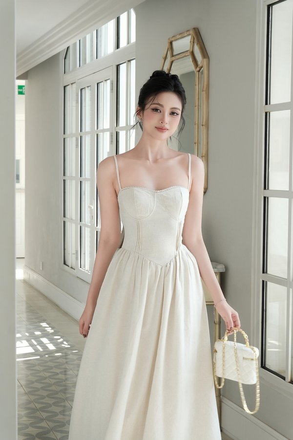Alaysa Solid Padded Maxi Dress