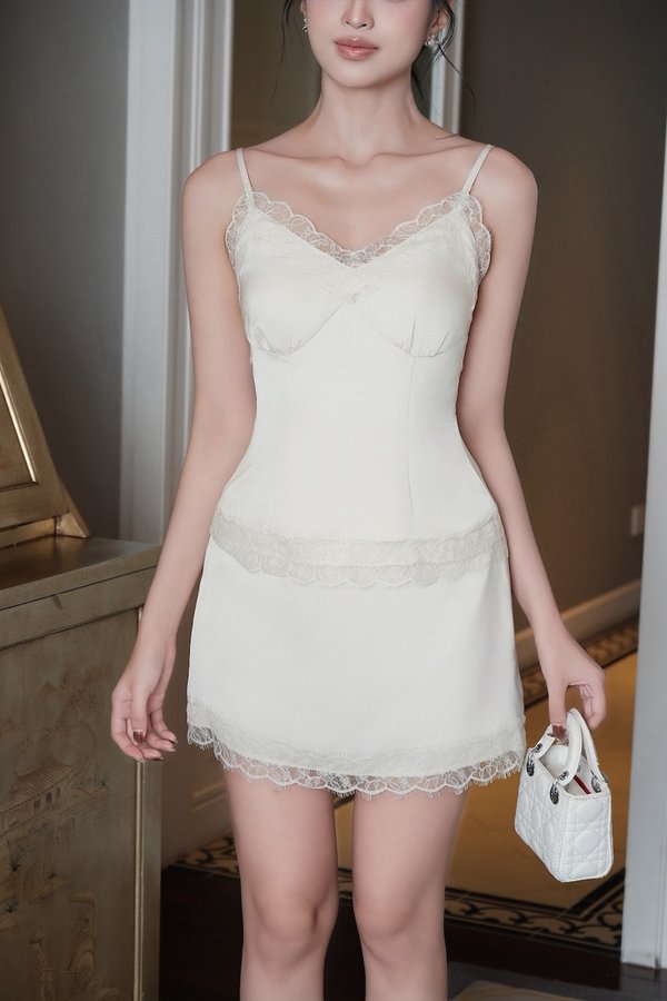 Evelynn Satin Lace Padded Top