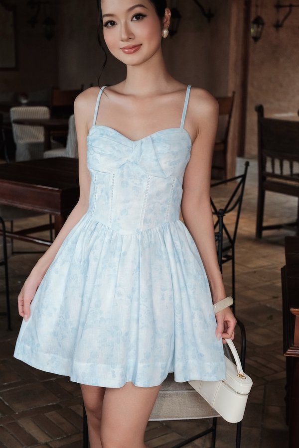 Everlisse Watercolour Padded Mini Dress