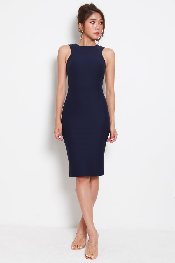 *Premium* Kathy Midi Dress (Navy)