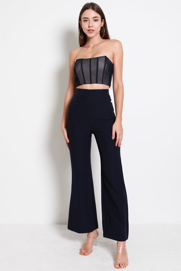 Carla Bell Bottom Fitted Pants (MIdnight)