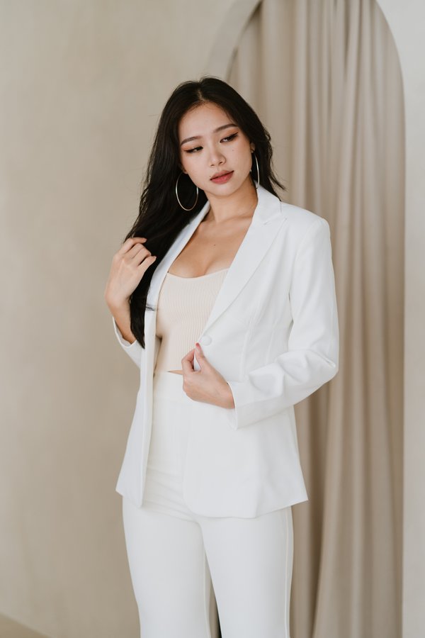 Amari Corset Blazer (White)
