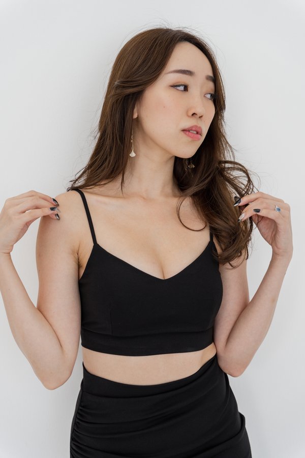 *Luxe* Viviana V Neck Top (Black) *Luxe* Viviana V Neck Top (Black)